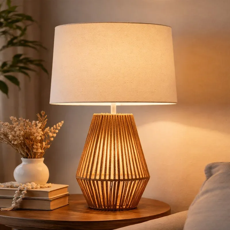 MinimalNest Metal Table Lamp - Beige media 3