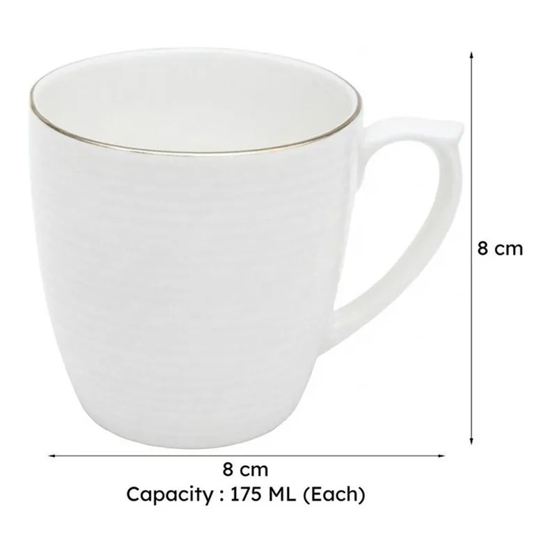 Neka Bone China Tea Cup (175 mL Each) - Set of Six media 6