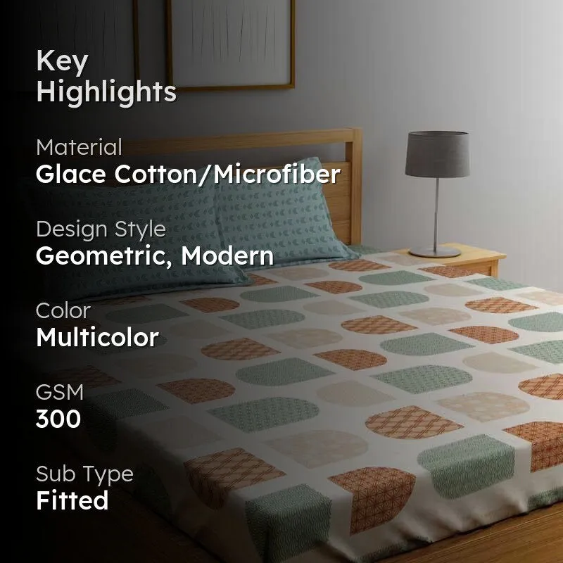 Funky Jive Fitted Microfiber Bedsheet - 300 GSM media 2