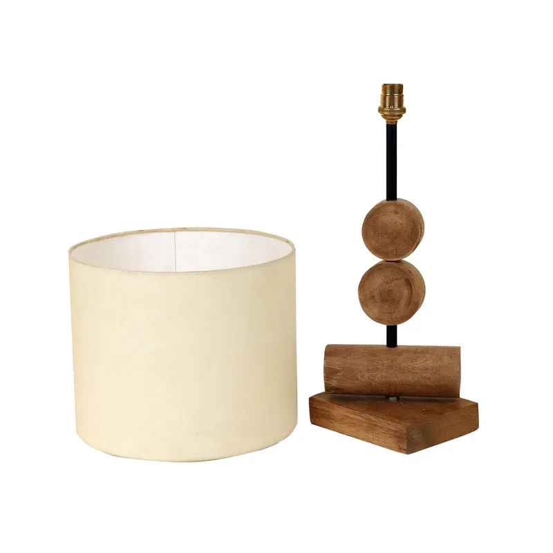 Rishada Wooden Table Lamp - Brown,White media 5
