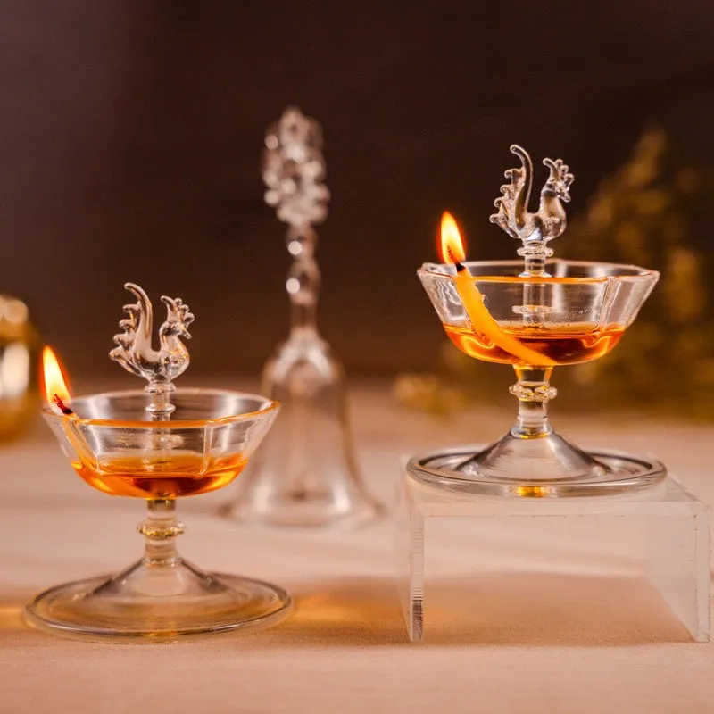 Lumina Glass Diya - Set Of Two media 1