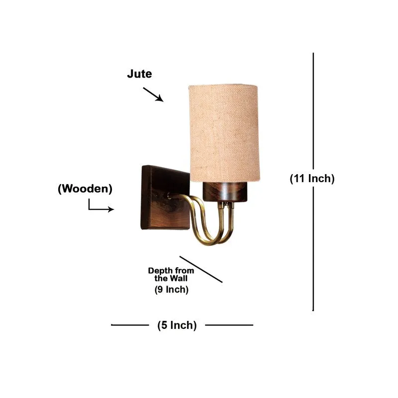 Gilded Arch Jute Wall Lamp - Beige media 7