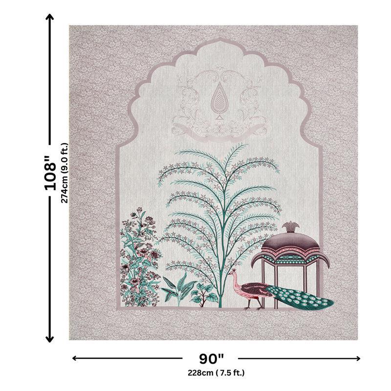 Pushpa Paradise Ethnic Cotton Bedsheet (Maroon) - 140 TC media 6
