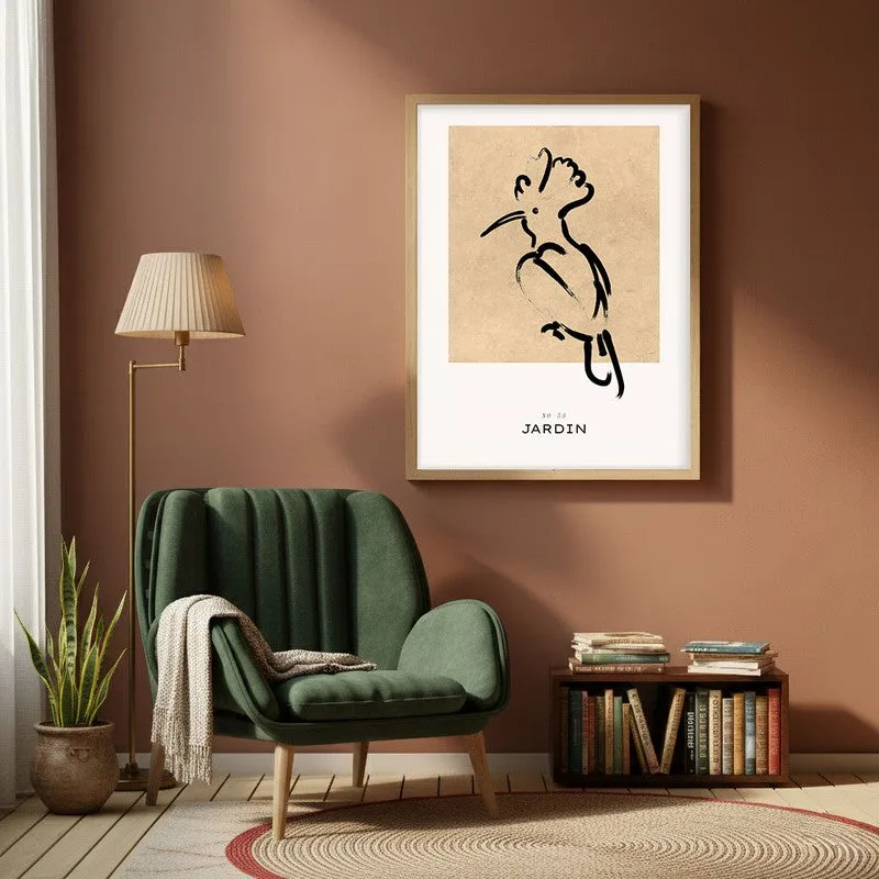 Gentle Wild Canvas Wall Painting With Brown Frame media 1