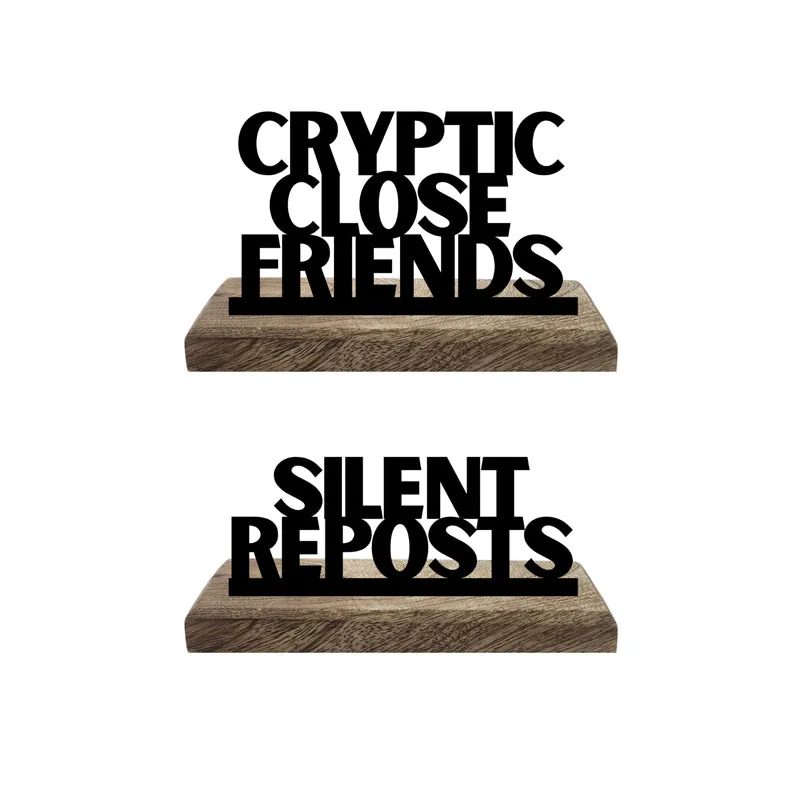 Silent Reposts Typography Showpiece - Set Of Two media 4