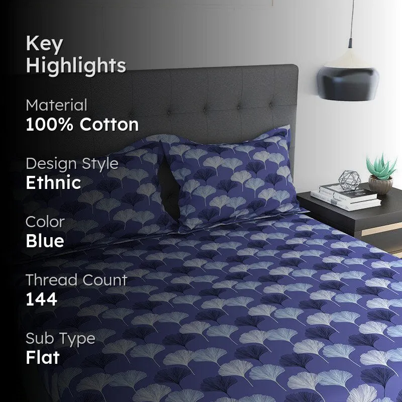 Floret Symphony Floral Cotton Bedsheet - 144 TC media 2
