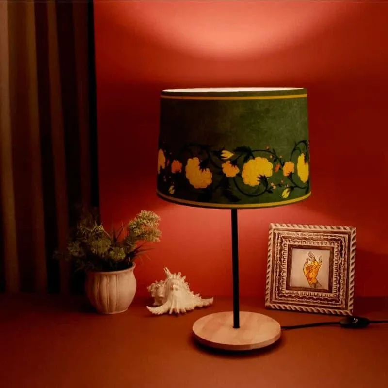 Mesto Flora Handpainted Fabric Table Lamp - Multicolor media 1