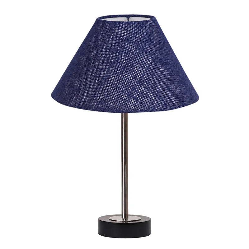 Sienna II Rodin Wooden Table Lamp - Blue,Silver,Black media 4