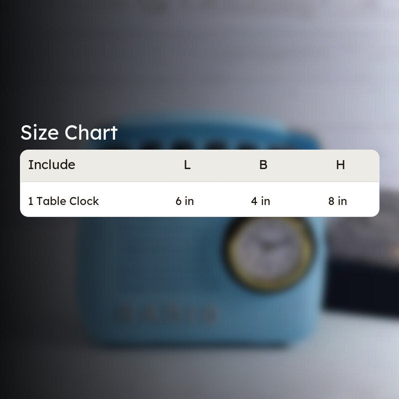 Radio Cheer Resin Table Clock - Blue media 5