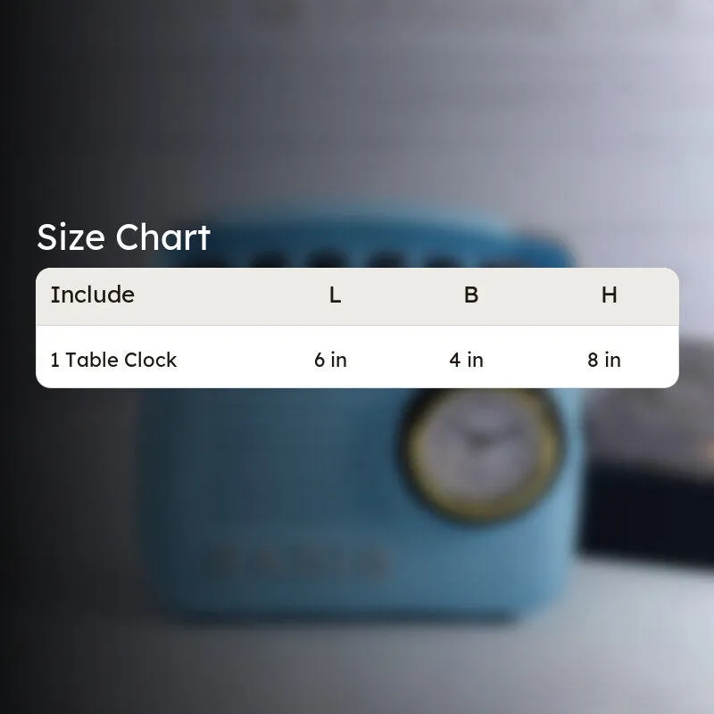 Radio Cheer Resin Table Clock - Blue media 5