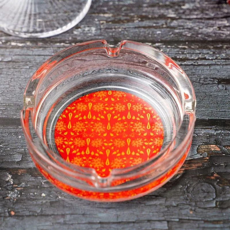 Magnate Mughal Floral Ashtray - Red media 1