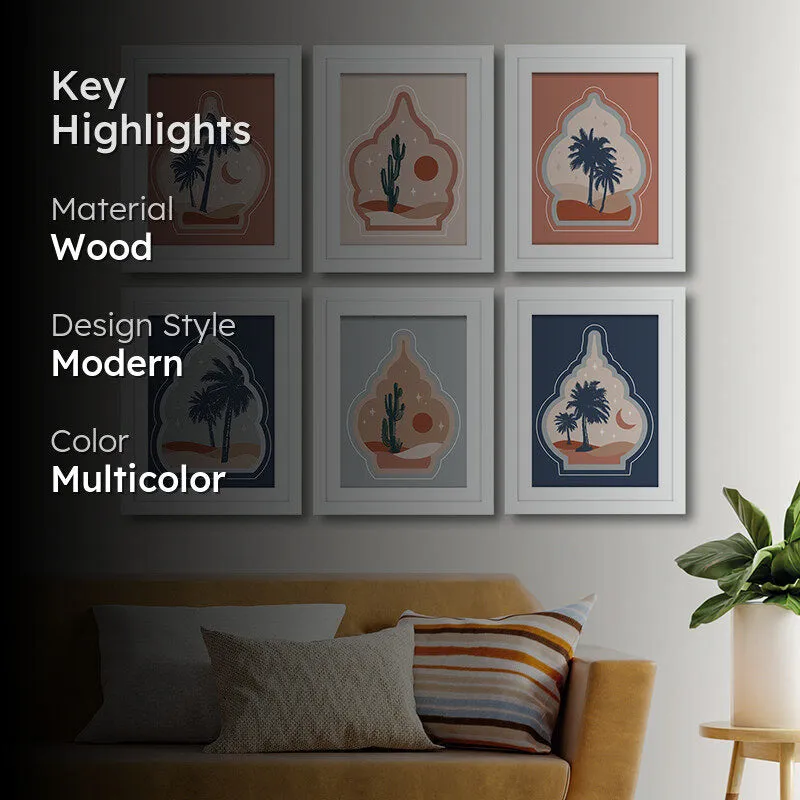 Sahara Silhouettes Wall Art With Frame - Set Of Six media 2