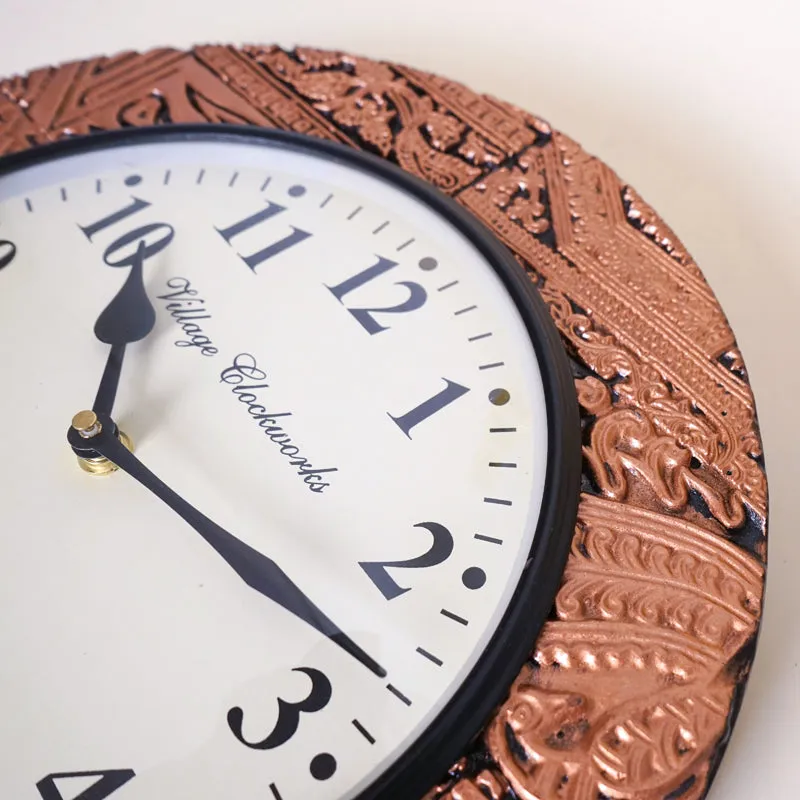 Verano Hand-Painted Wood Wall Clock media 3