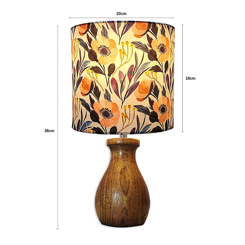 Poppy Peach Fabric Table Lamp - Set of Two media 5