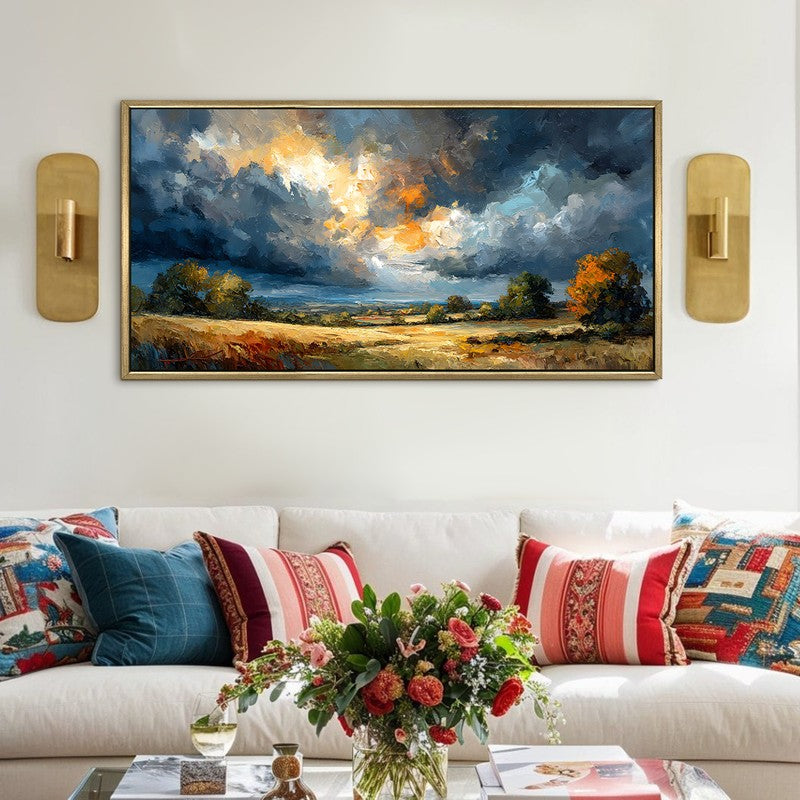 Meadowland Canvas Wall Painting With Frame