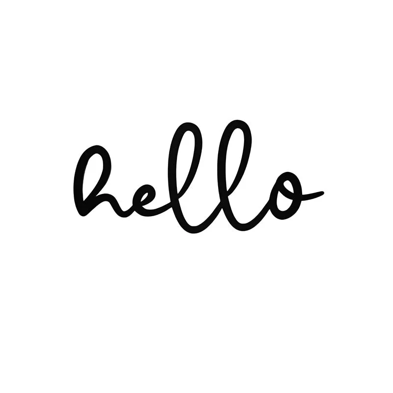 Hello Black Iron Wall Accent media 3
