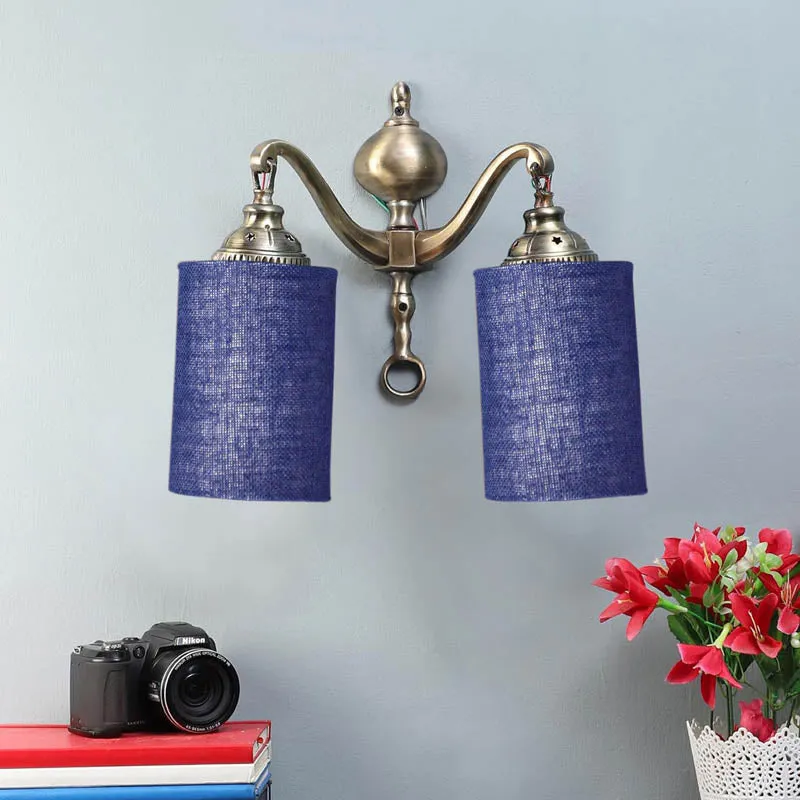 OpalGlo Cylindrical Metal Wall Lamp media 3