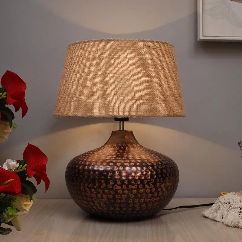 Arohana Fabric Table Lamp - Beige media 3