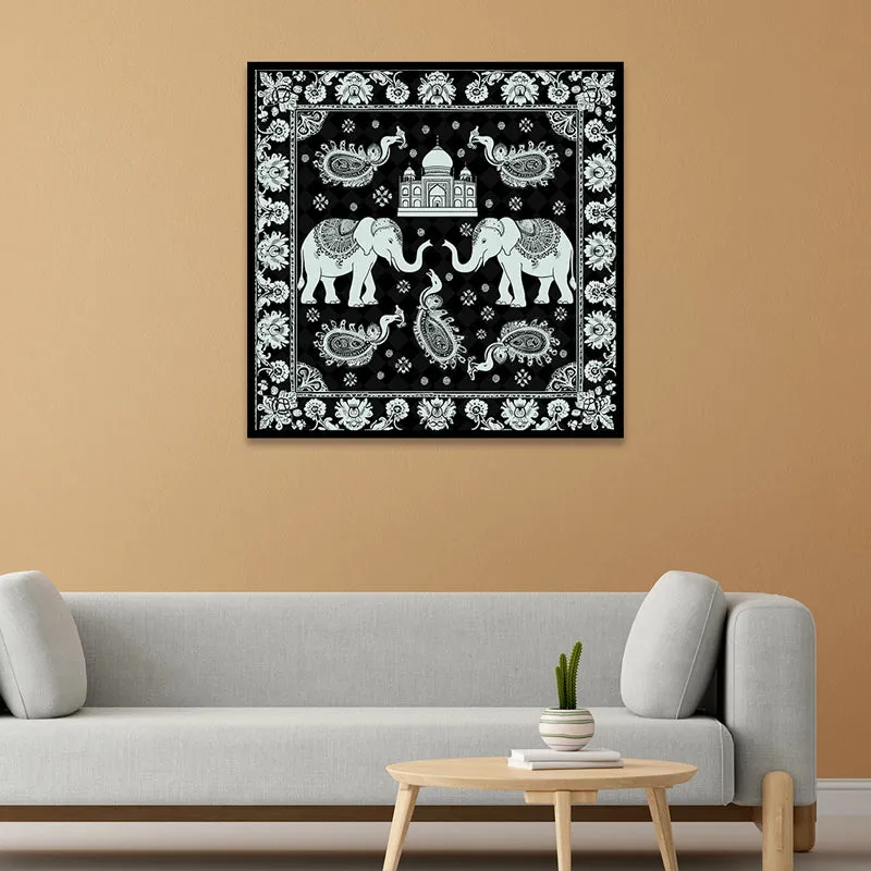 Hastina Monochrome Wall Art With Frame media 1