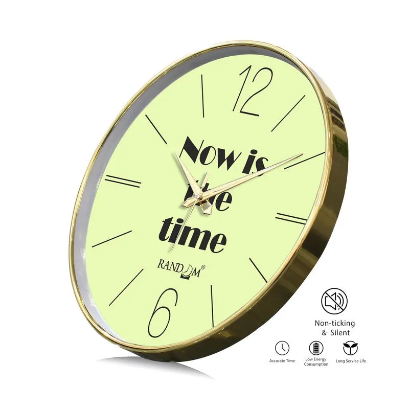 Now Is The Time Analog Wall Clock - Green media 7