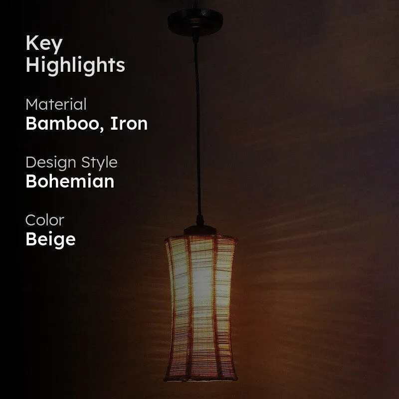 Vintage Bamboo Ceiling Lamp media 2