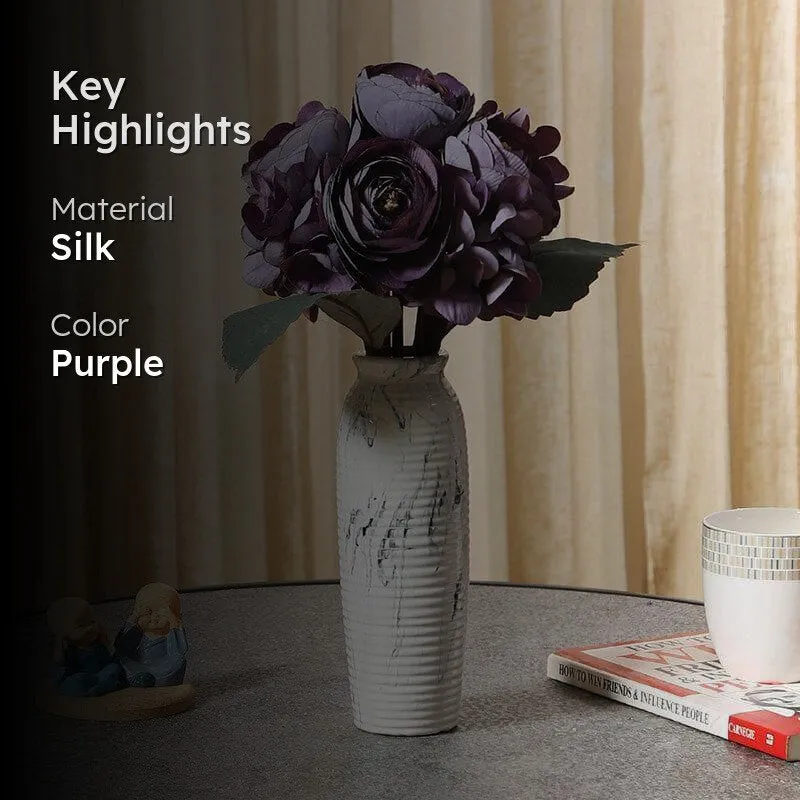 Faux Peonia Floral Bunch - Purple media 2