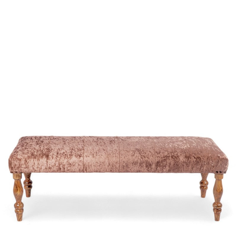 Arvex Sheesham Wooden Bench with Stools (Brown) - Three Piece Set media 3