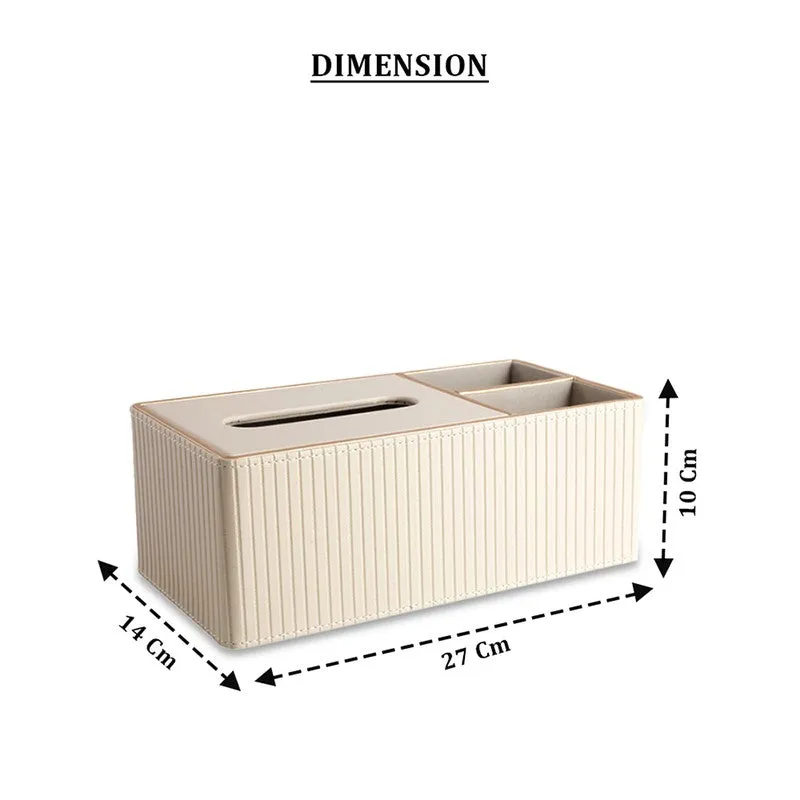AarviDecor Modern Slate Faux Leather Tissue Holder media 8