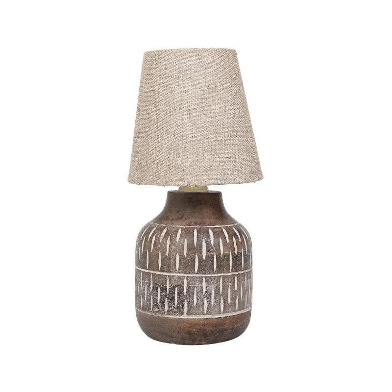 Nanasa Dante Fabric Table Lamp - Beige,Brown media 4