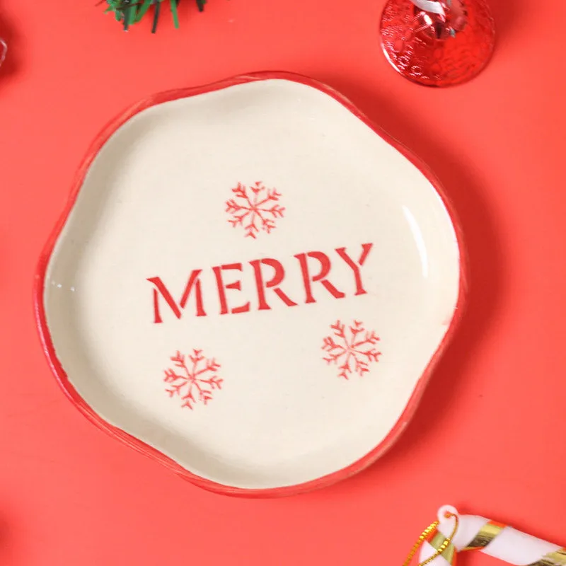 Emerald HO HO Ceramic Platter - Set of Four media 6