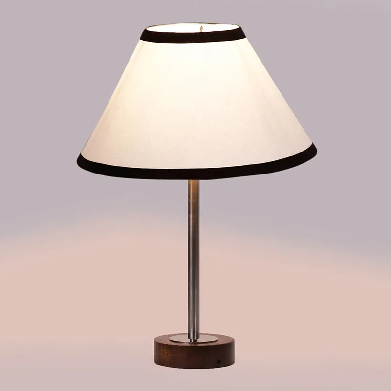Cotin II Stripe Rodin Wooden Table Lamp - White,Silver,Brown media 5