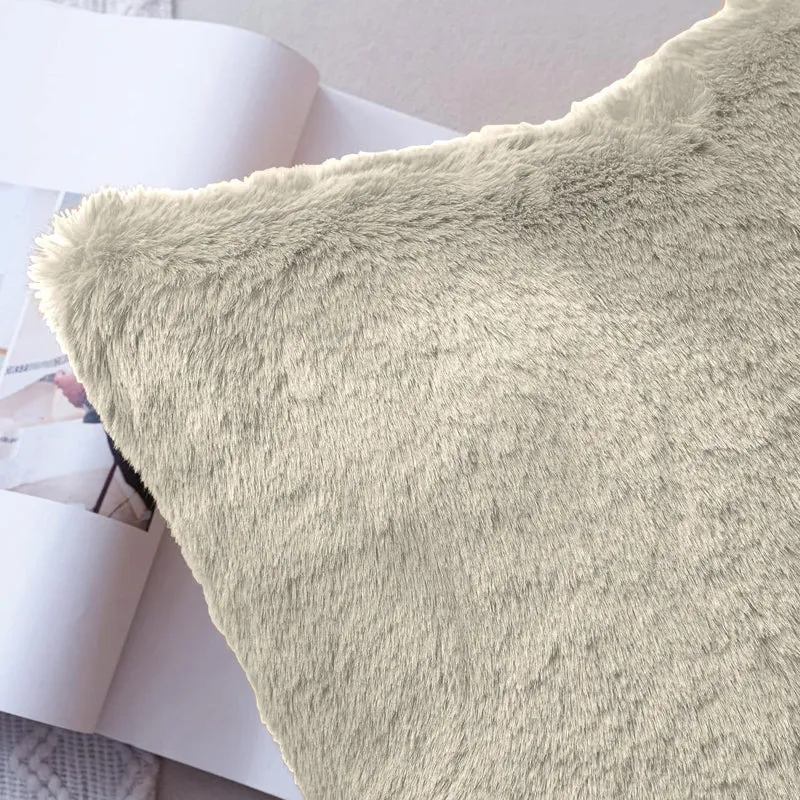 Fur Dual Cushion Cover Set (Beige) - Set Of Two media 6