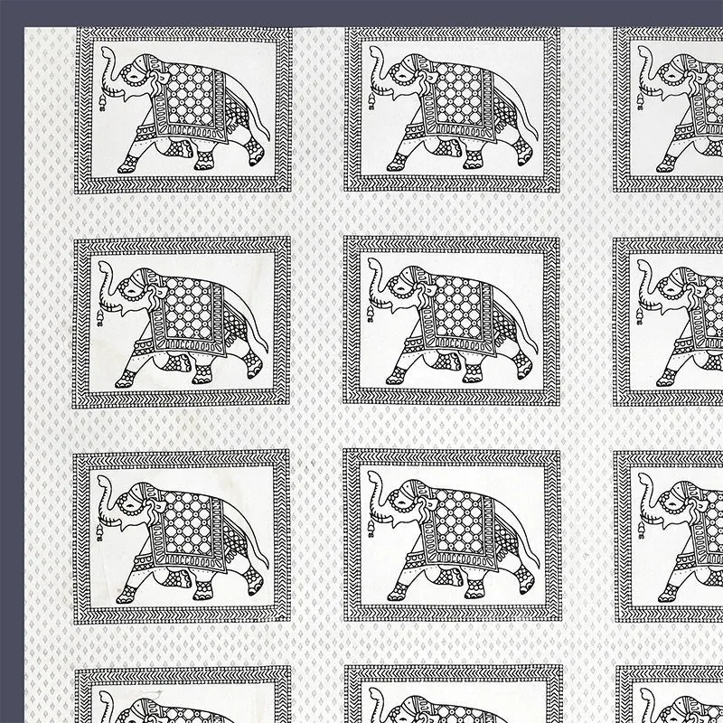 Gajraja Printed Cotton Bedsheet (Grey) - 180 TC media 3