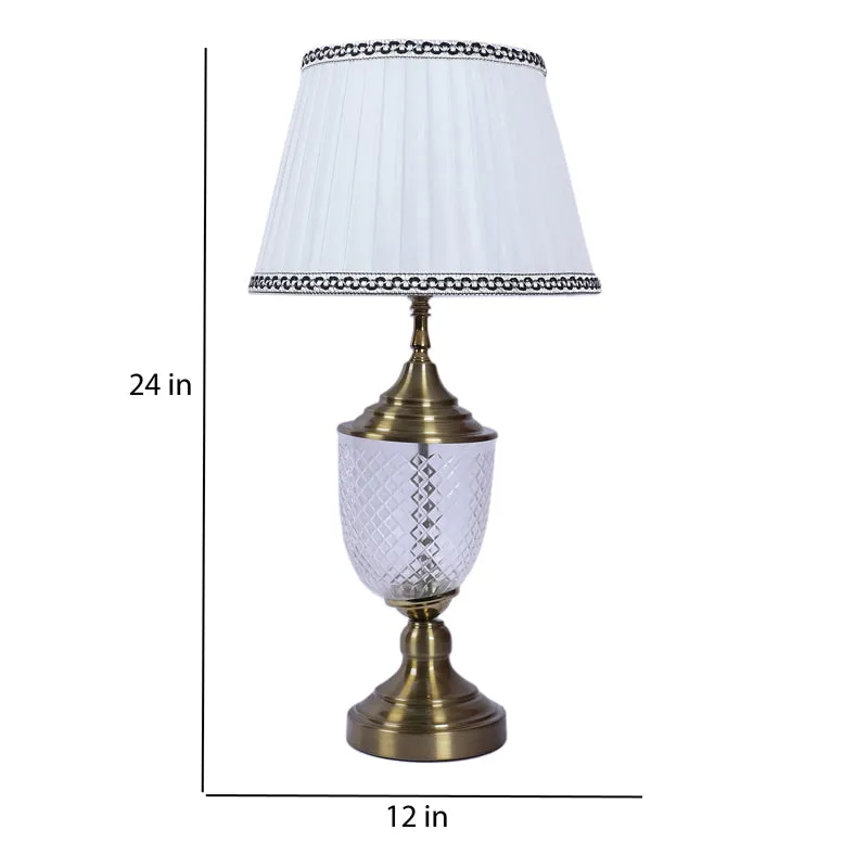 Axyle Glow Iron Table Lamp - White,Gold media 8
