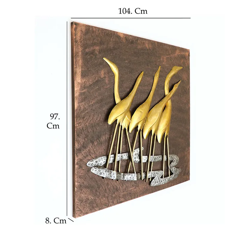 Storks Of Light Metal Bird Wall Accent media 5