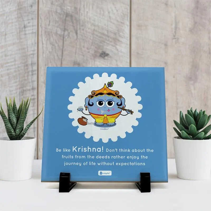 Whimsy Cute Krishna Motivational Showpiece media 1