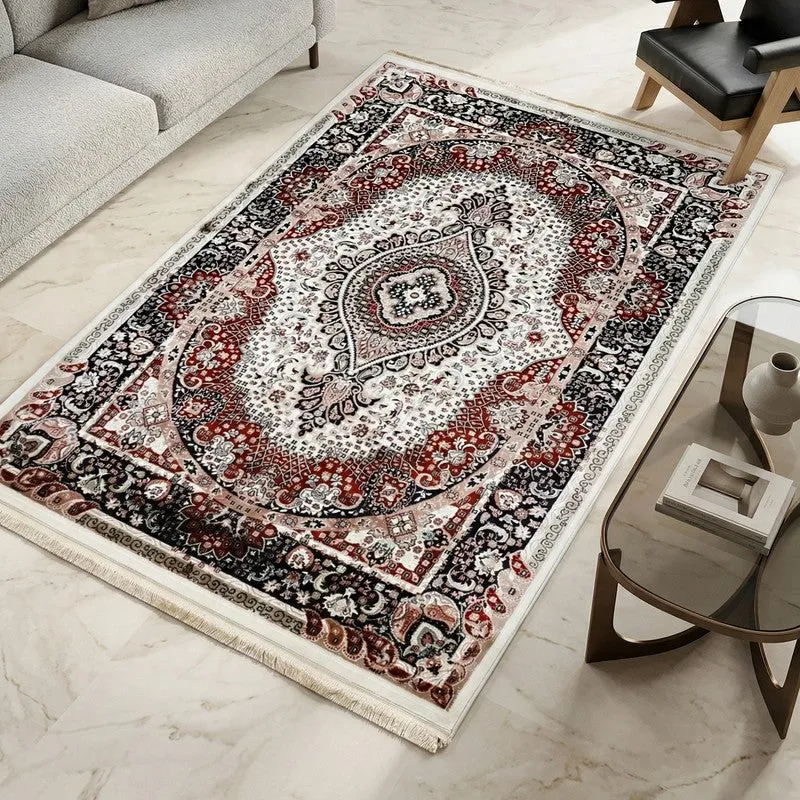 Noorza Art Silk Carpet - Maroon media 3