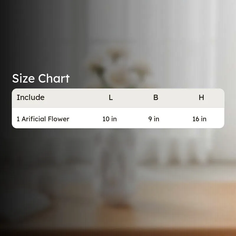 Floraura Rose Fabric Artificial Flower - White media 8