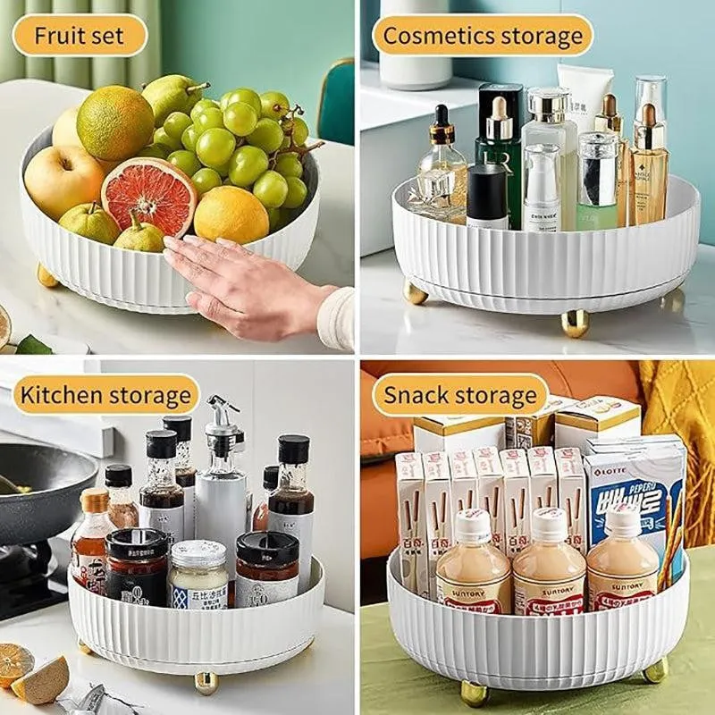 Bits & Bliss Revolving Desk Organizer - White media 5