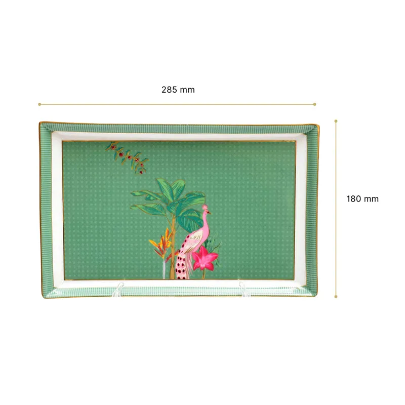 Rectangular platter shown with dimension lines