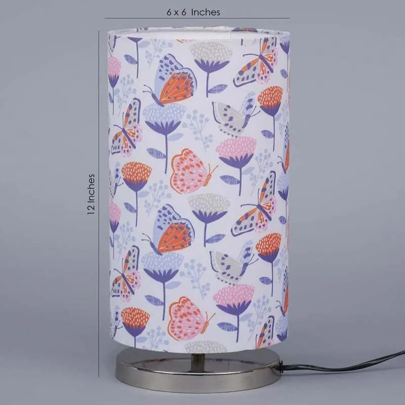 Floating Butterflies Fabric Table Lamp - Multicolor media 4