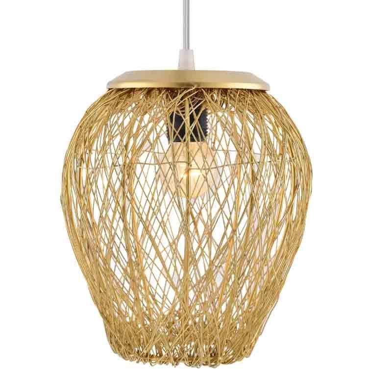 Tulip Wired Metal Ceiling Lamp - Gold media 3