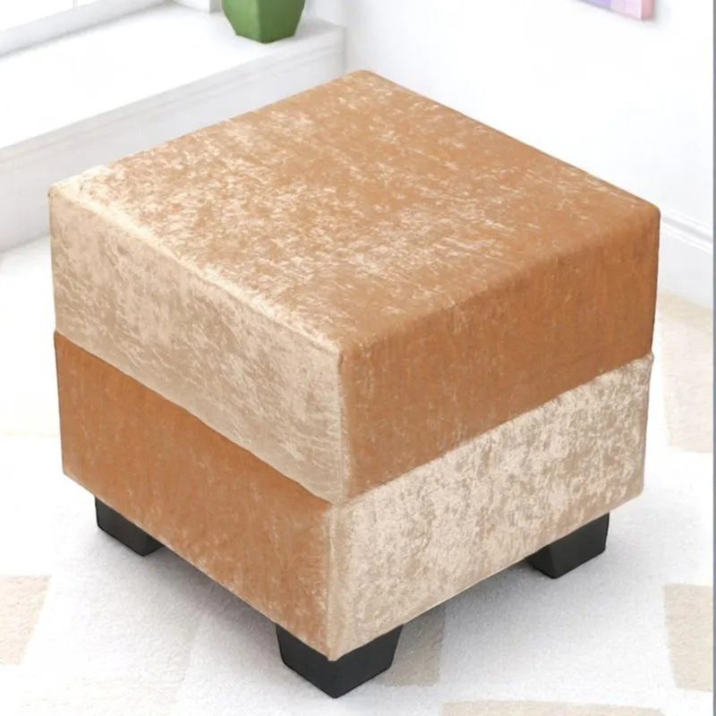 Krixon Pine Wood Pouffe - Beige,Brown media 1