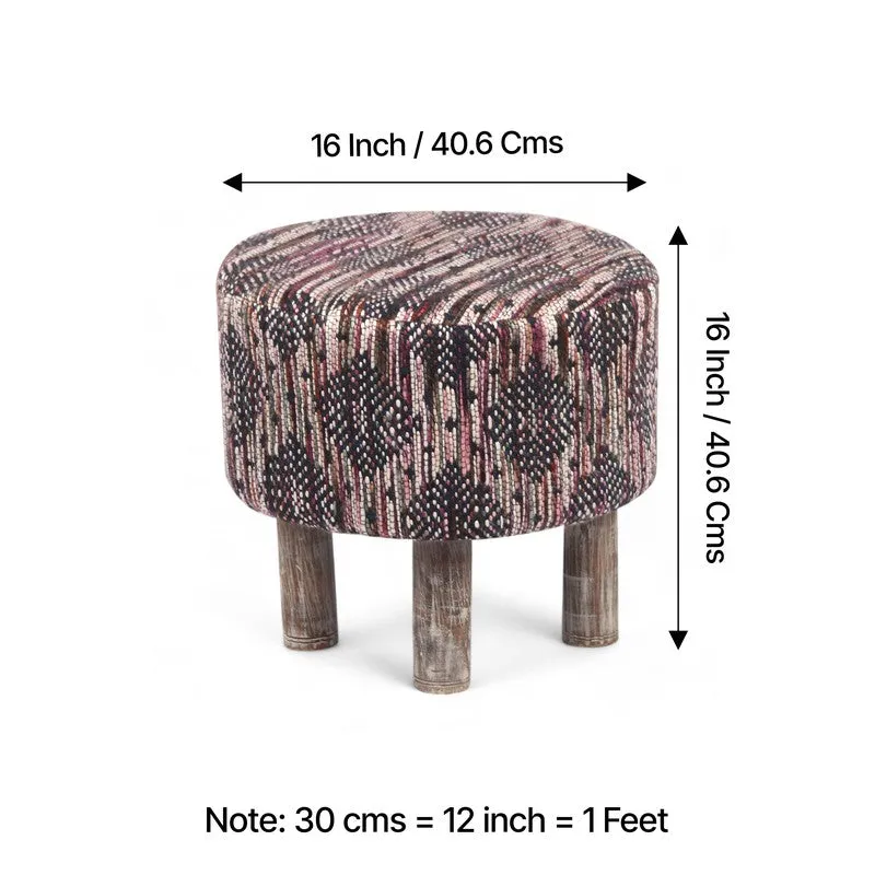 Cverix Acacia Wooden Ottomans - Multicolor media 10