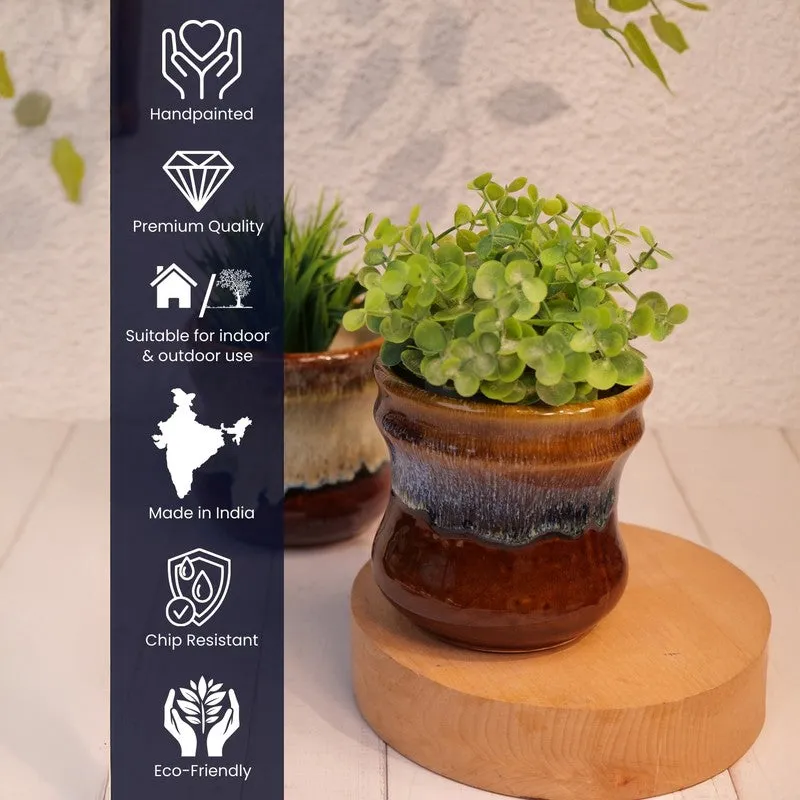 VelourVista Pots Brown - Set Of Two media 9