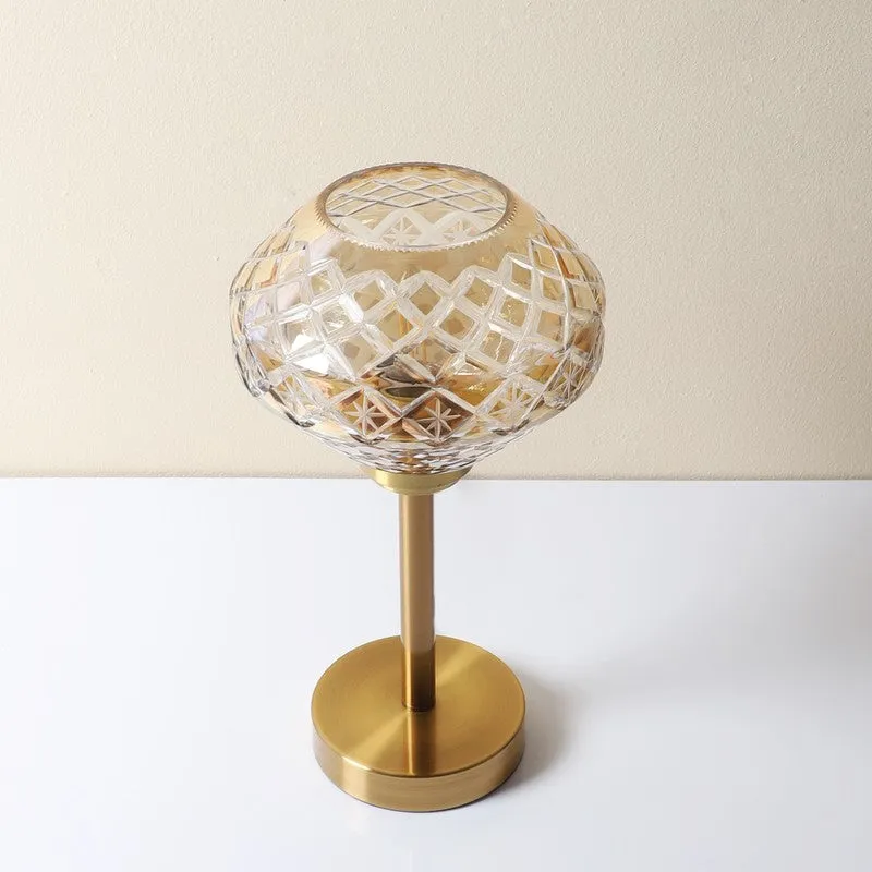 Loriella Elegant Mild Steel Table Lamp - Gold,Transparent media 5