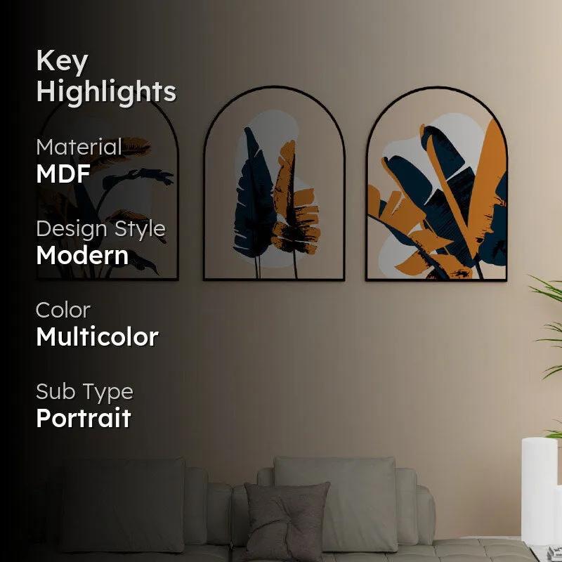 Tropico Waver Wall Painting - Set Of Three media 2