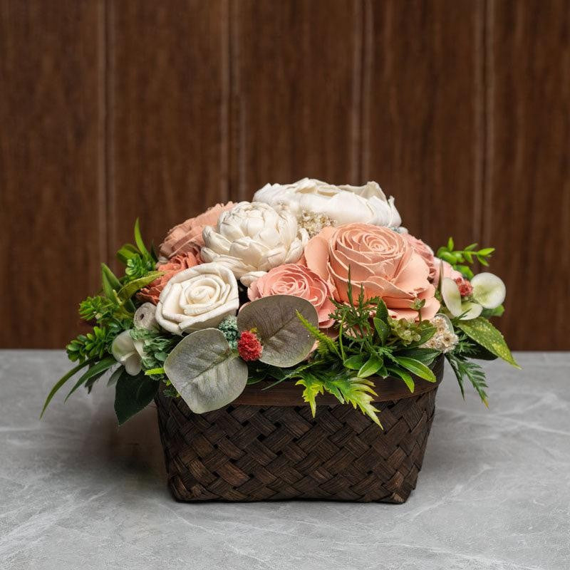 Ember Solawood Artificial Flower With Cane Basket media 5