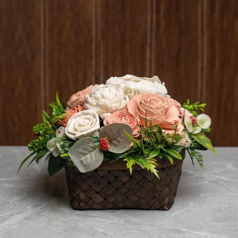 Ember Solawood Artificial Flower With Cane Basket media 5