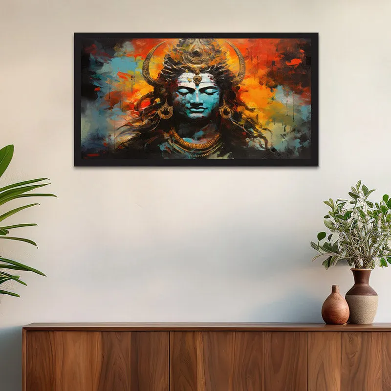 Spiritual Shiva Canvas Wall Painting media 1